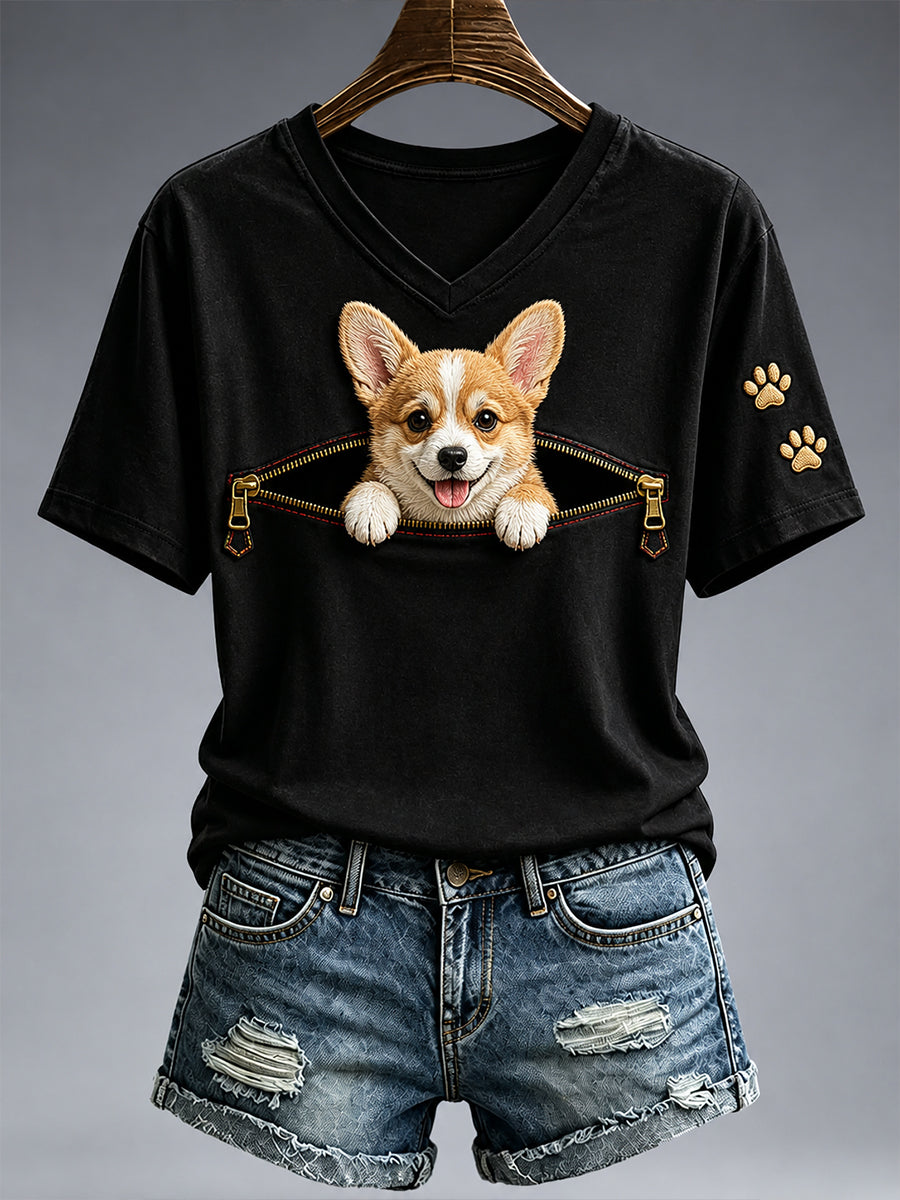 Women's Retro Animal Art Print Casual Top