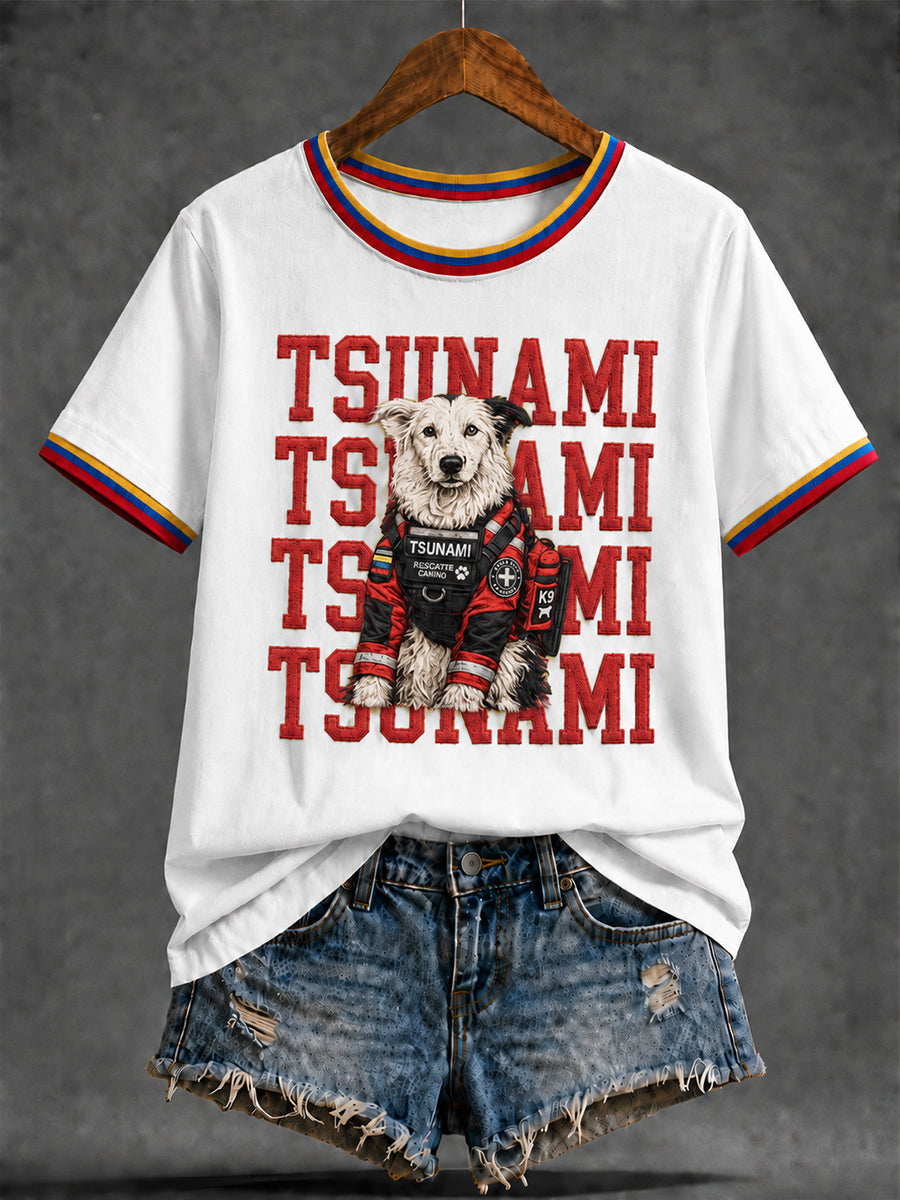 Women's Venezuela Hero Dog Tsunami Patriotic Dog Lover T-Shirt