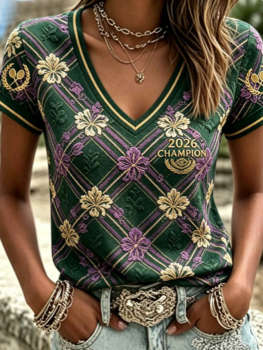 Women's 2026 Wimbledon Champion short-sleeved T-shirt