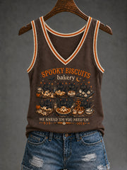 Women's Spooky Bakery Print Vest Top