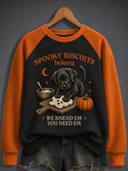 Women's Spooky Bakery Print Sweatshirt
