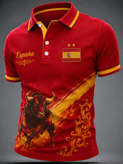 Men's Spain Print Casual Top