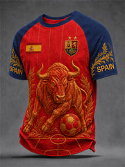 Men's We Are The Champions 2026 Print Celebrate España Champions Gift For Football Fans Casual Tee