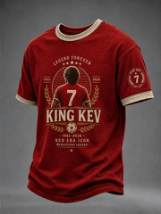Men's England Football Lover Legend King Kev Rip Printed short sleeves t-shirt