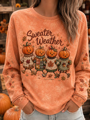 Women's Autumn Style Round-Neck Long-Sleeve T-Shirt