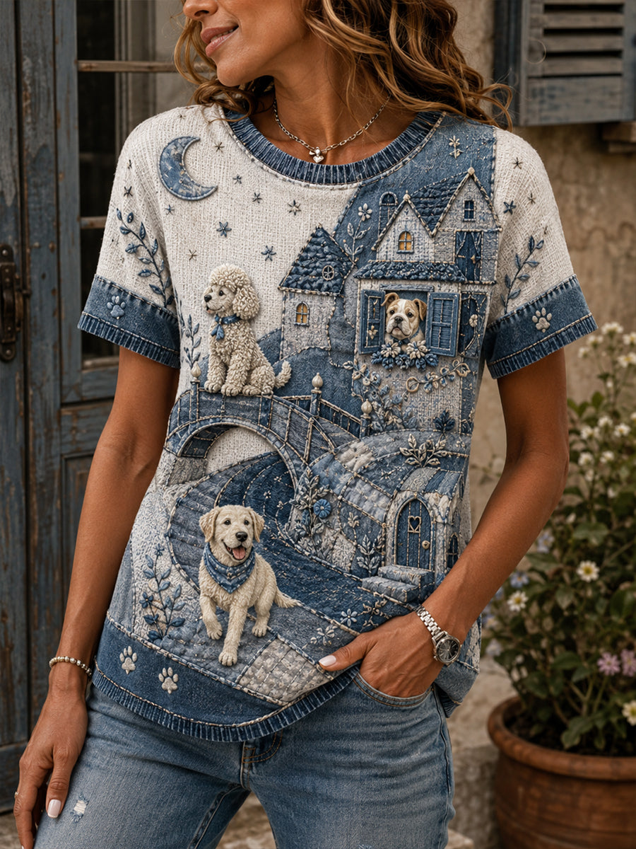 Women's Animal Element Art Print Casual T-Shirt