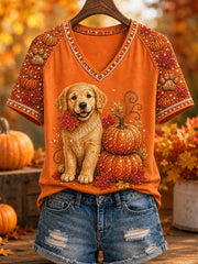 Women's Fall Animal Print T-Shirt