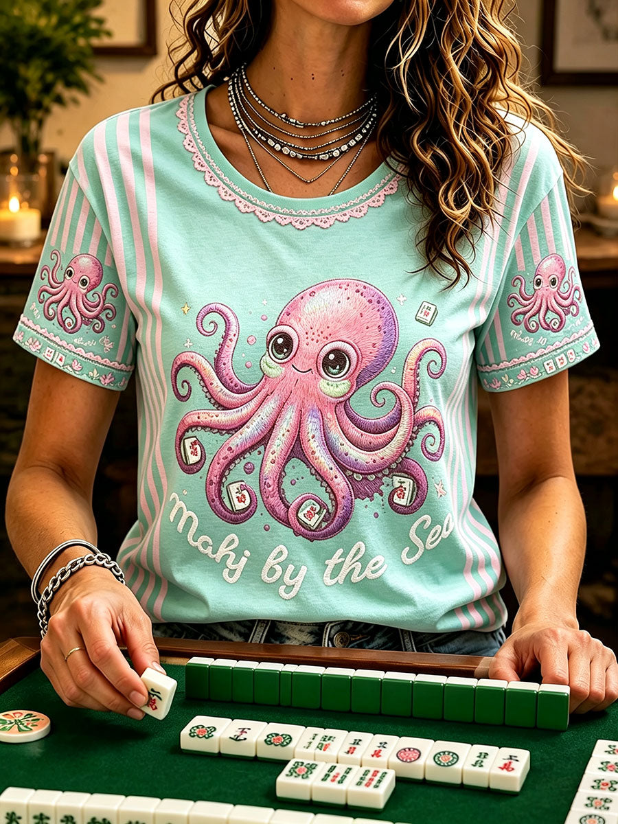Women's Mahjong Octopus T-Shirts