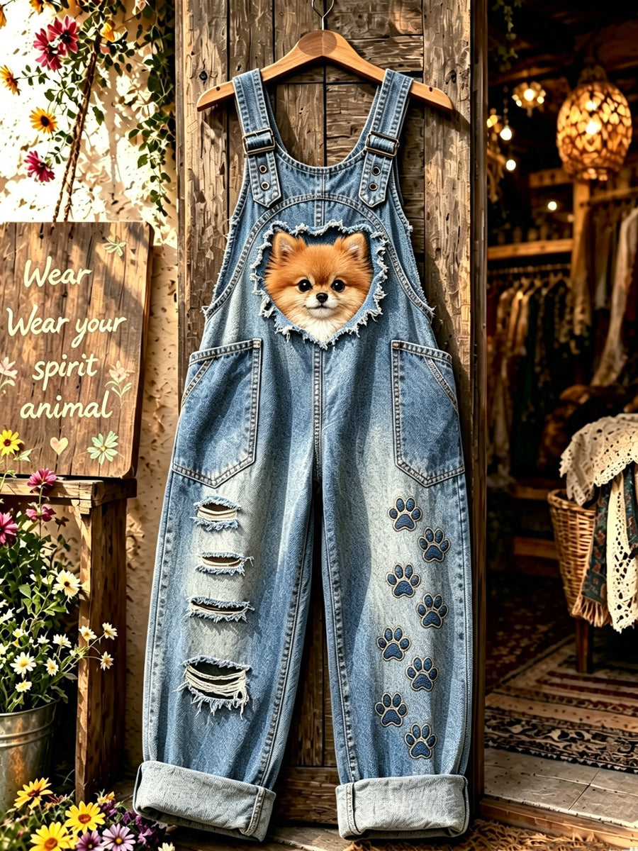Women's Animal Art Printed Strap Pants