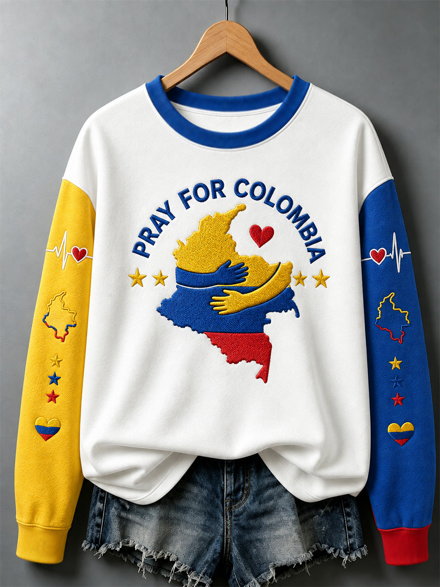 Women's Colombia Strong Print Casual Sweatshirt