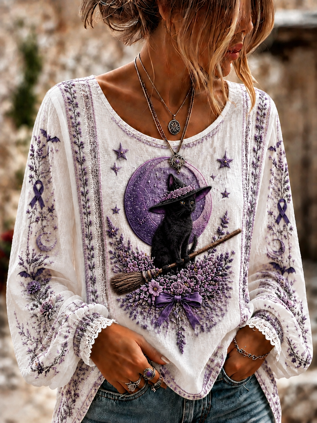 Women's Alzheimer's Awareness Cotton-Linen Shirt