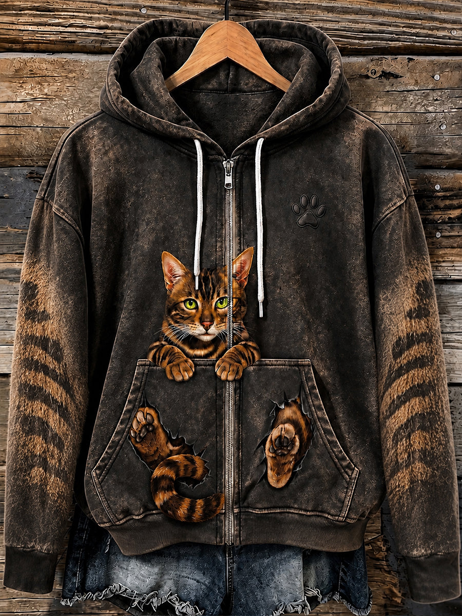 Women's Fun Animals Zip-Up Hoodie