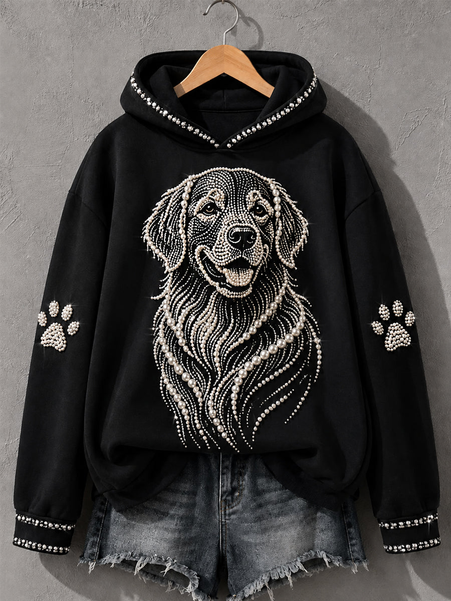 Women's Golden Retriever Print Dog Lovers Casual Hoodie