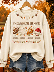 Women's Vintage I'm Ready For The Ber Months Print Cozy Sweatshirt
