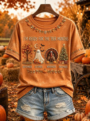 Women's I'm Ready For The 'ber Months Print Short-sleeved T-shirt