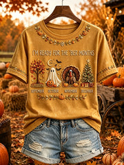 Women's I'm Ready For The 'ber Months Print Short-sleeved T-shirt