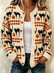 women's Halloween Animals Cardigan