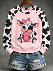 Women's Highland Cow Print Casual Sweatshirt