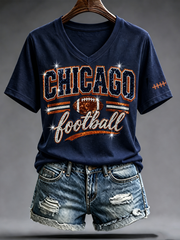 Women's Football Gameday Gift For Football Fans short-sleeved T-shirt