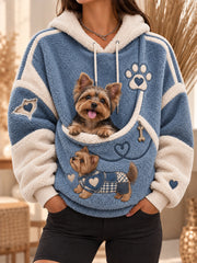 Women Fun Animals Hoodie with Pocket for Dogs Cats Dogs Hoodie
