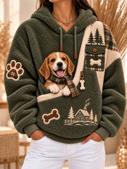 Women Fun Animals Hoodie with Pocket for Dogs Cats Dogs Hoodie