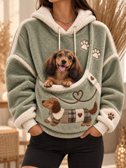 Women Fun Animals Hoodie with Pocket for Dogs Cats Dogs Hoodie