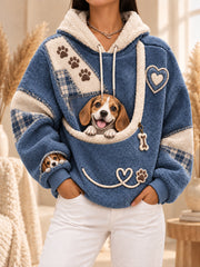 Women Fun Animals Hoodie with Pocket for Dogs Cats Dogs Hoodie