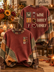 Women's Wine Turkey Family Regular Sweatshirt