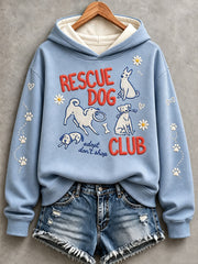 Women's Adopt a Dog Month Pet Lover Print Sweatshirt