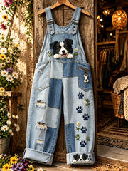 Women's Fun Animal Art Print Casual Overalls