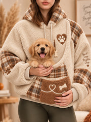 Women‘s Fun Animals Hoodie With Pocket For Dogs Cats Dogs Hoodie