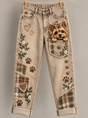 Women's Fun Animals Art Print Flared Trousers