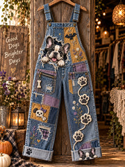 Women's Fun Animals Art Print Casual Overalls