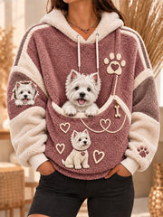 Women‘s Fun Animals Hoodie with Pocket for Dogs Cats Dogs Hoodie