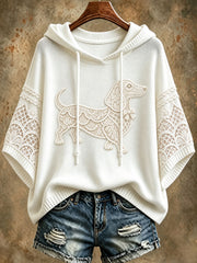 Women's Floral Dachshund Hoodies