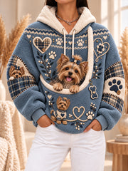 Women‘s Fun Animals Hoodie with Pocket for Dogs Cats Dogs Hoodie