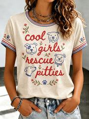 Women's Adopt a Dog Month Pet Lover T-shirt