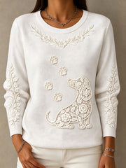 Women's floral dachshund tops