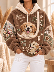Women Fun Animals Hoodie with Pocket for Dogs Cats Dogs Hoodie