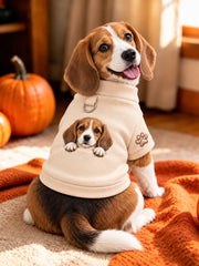 Cute Beagle Print Dog Short-Sleeve Shirt (with D-ring)
