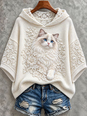 Women's Floral Ragdoll Cat Hoodies