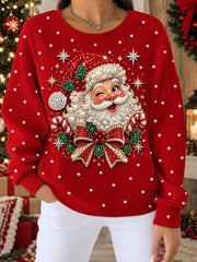 Women's Santa Claus Print Sweatshirt