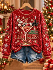 Women's Christmas Printed Regular Sweatshirt