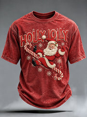 Men's Christmas Santa Print T-Shirt