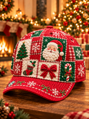 Unisex Christmas Patchwork Art Hat