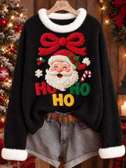 Women's Christmas Santa Print Sweater