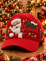 Unisex Christmas Santa Print Hat