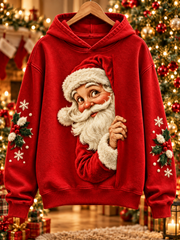 Women's Christmas Santa Print Regular Sweatshirt