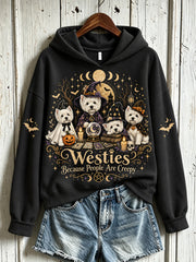 Women's Westies People Are Creepy Pattern Causal Sweatshirt