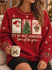 Women's Merry Christmas Art Printed Sweatshirt